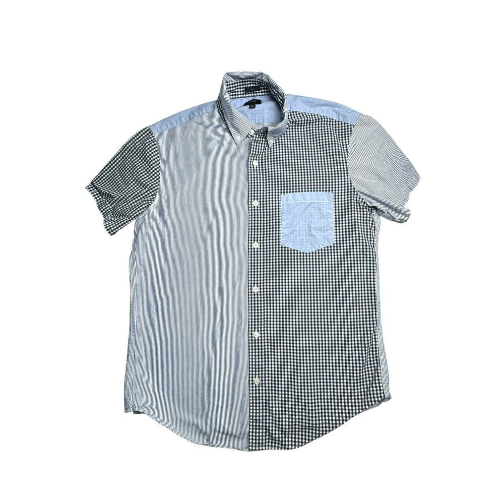 J.Crew Slim Fit Short Sleeve‎ Colorblock Button Down Shirt Men’s Size M